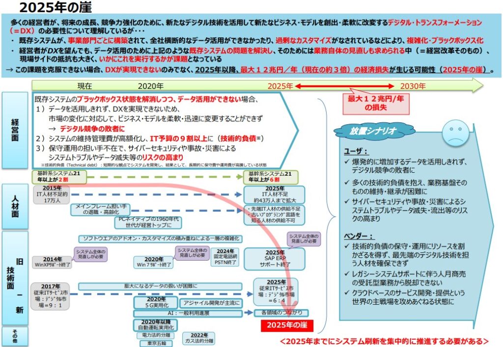 DXレポート～IT システム「2025 年の崖」の克服と DX の本格的な展開～