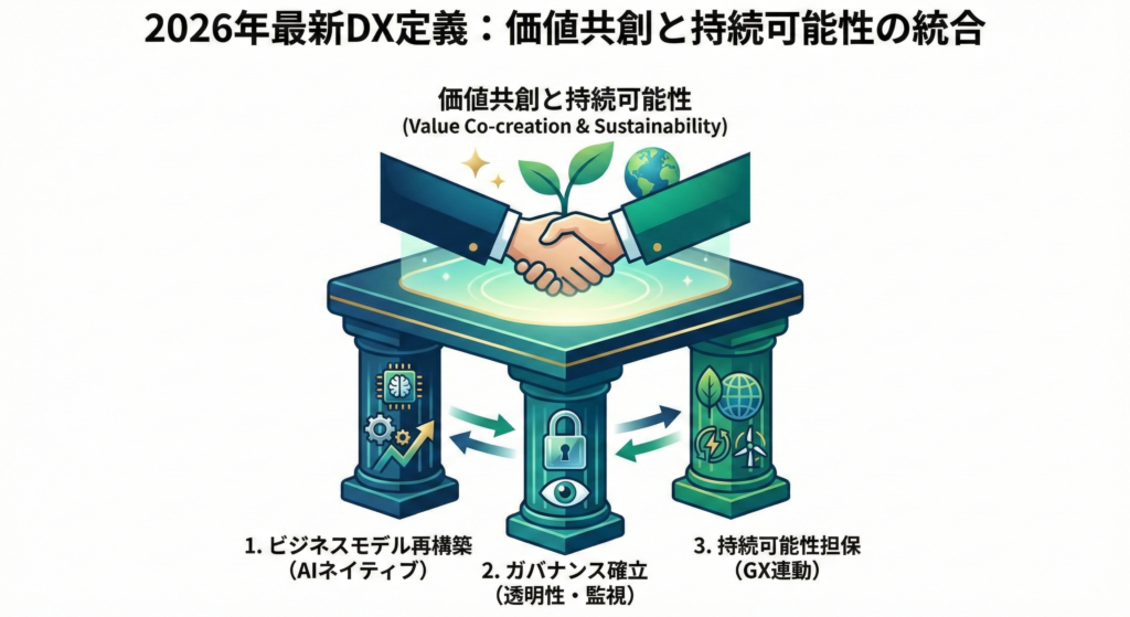 5分でわかる最新DX定義:価値共創と持続可能性の統合