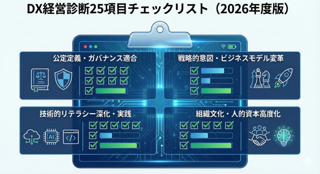DX経営診断25項目チェックリスト(2026年度版)