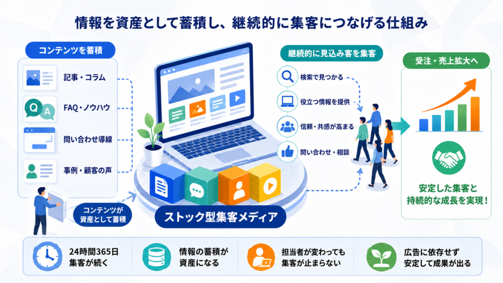 ストック型集客メディアという考え方