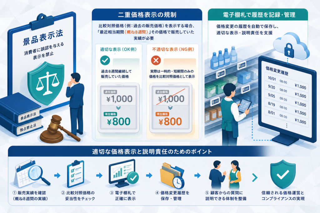 日本の景品表示法と二重価格ガイドライン｜既にある説明責任