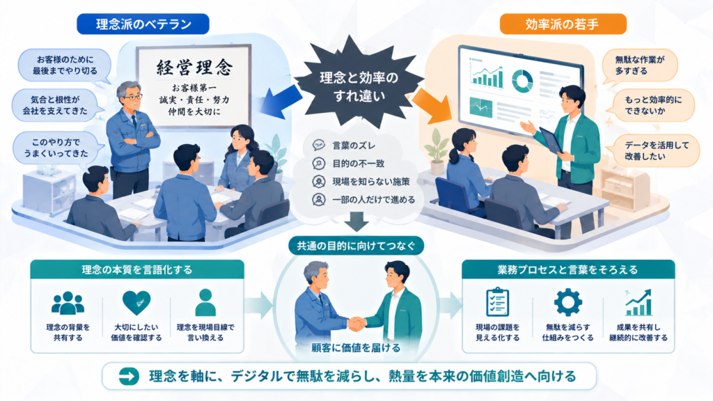 「経営理念」と「DX」が現場でぶつかる本当の理由