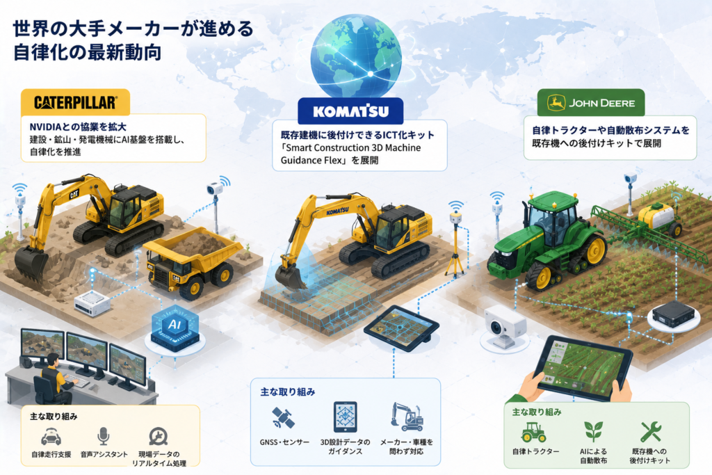 世界では何が起きているのか｜大手メーカーが進める自律化の最新動向