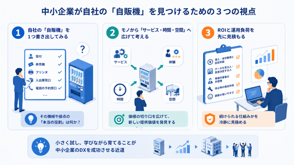 中小企業が自社の「自販機」を見つけるための3つの視点