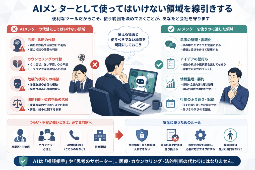 AIメンターとして使ってはいけない領域を線引きする