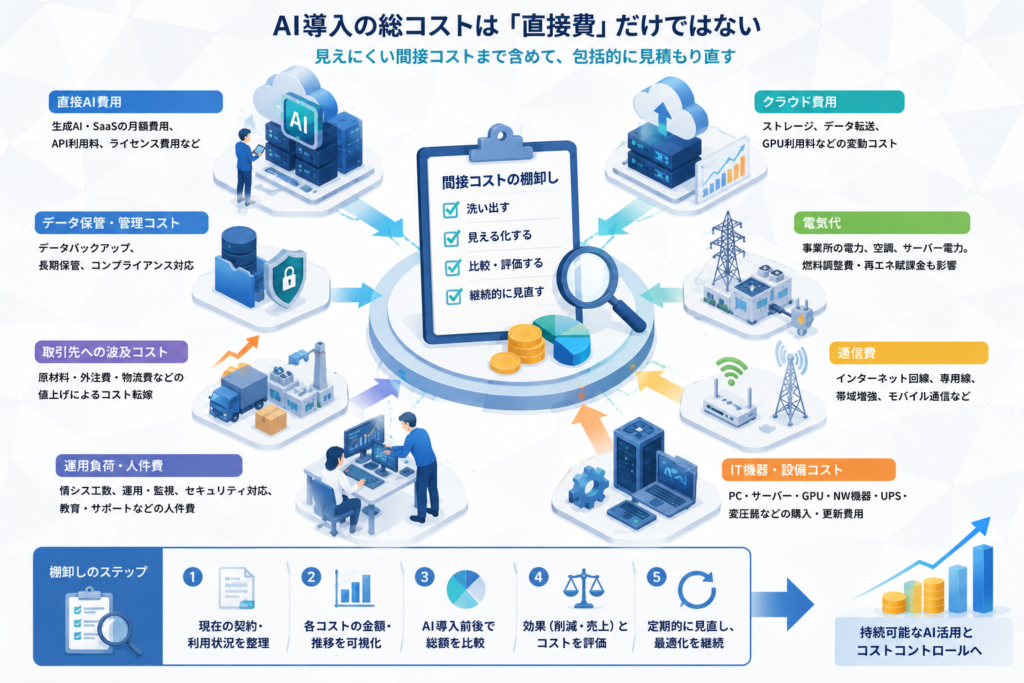 AI導入で見積もり直すべき「間接コスト」の棚卸し