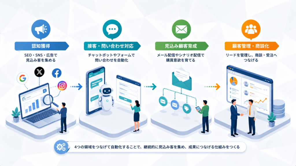 そもそも「集客の自動化」とは何か？広告だけではない4つの領域