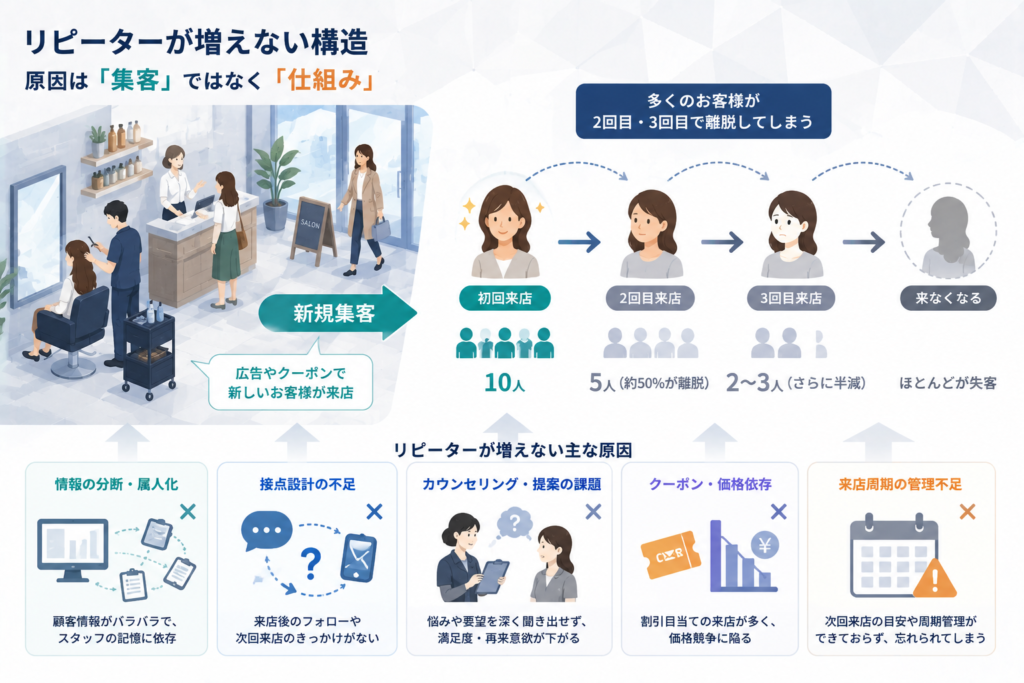 美容室でリピーターが増えない本当の理由