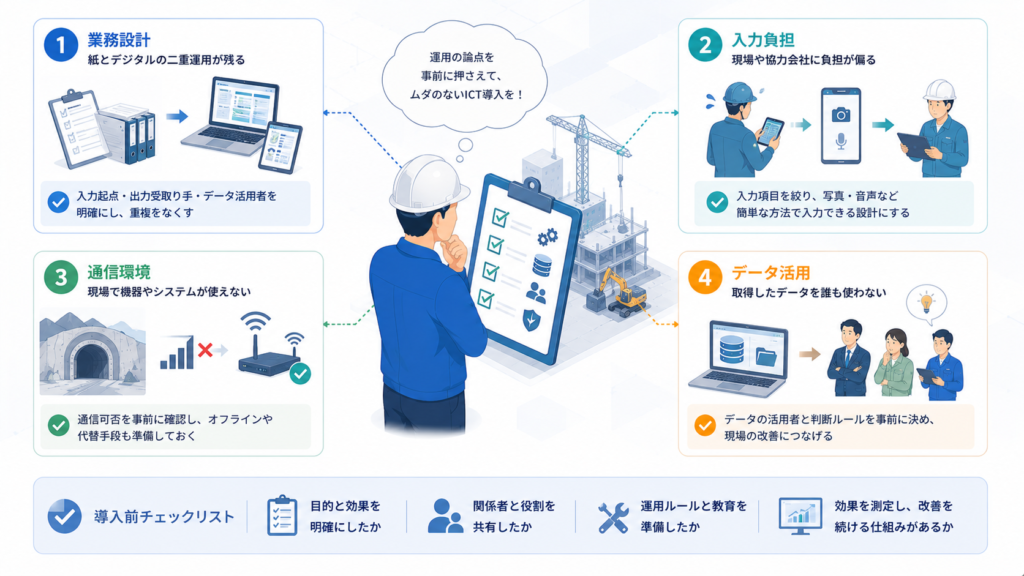 ICT導入で失敗しないために押さえる運用の論点