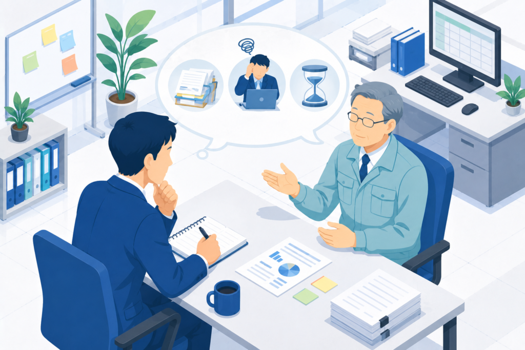 今週やること③:ベテラン社員に「困りごと」を聞く