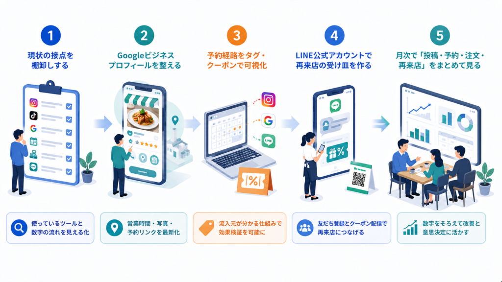SNS連携DXの具体的な5ステップ