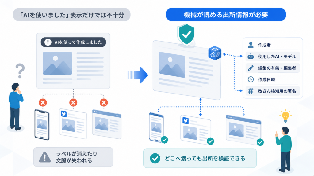 「AIを使いました」表示だけでは足りない理由