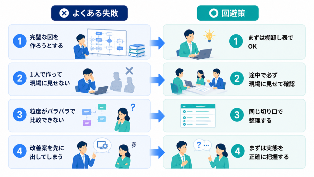 見える化でよくある失敗と回避策