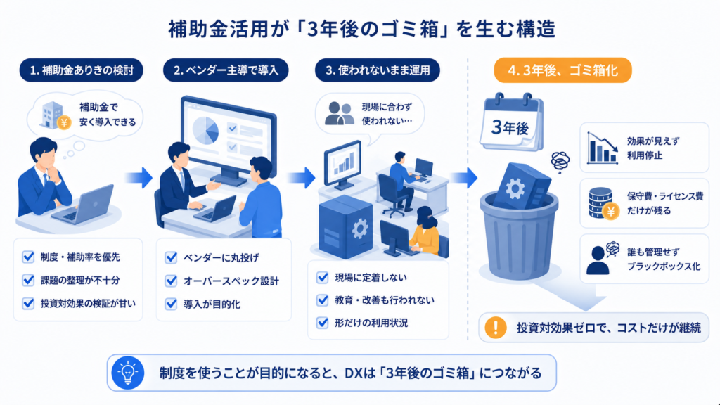 補助金活用が「3年後のゴミ箱」を生む構造