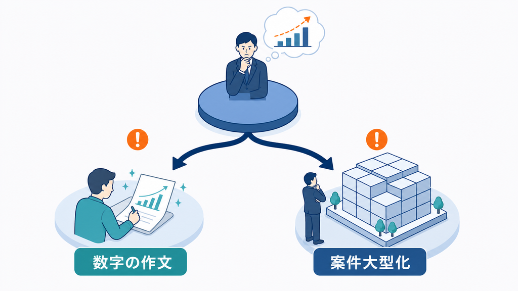 厳しい事前ROI要求が、数字の作文と案件の大型化を招く二つの弊害