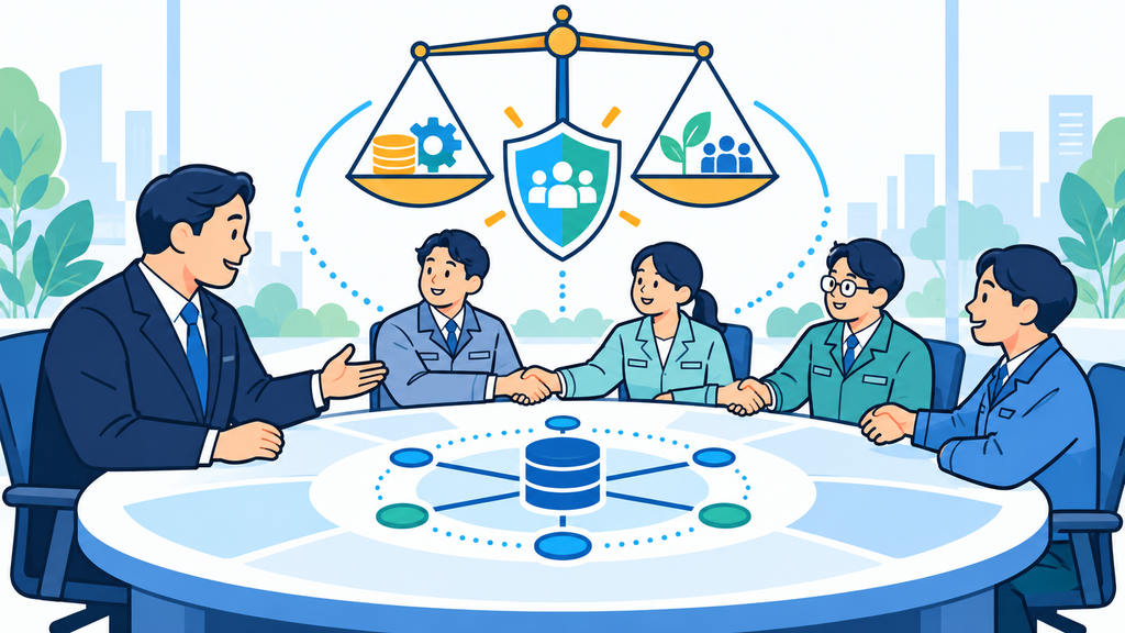 取引先間で費用と責任を公正に分ける条件を示す図解